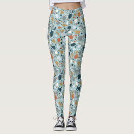 Legging Terrazzo Em Azul