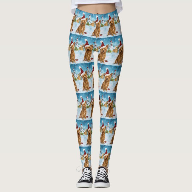 Legging Terrier Winter Wonderland Natal australiano (Frente)