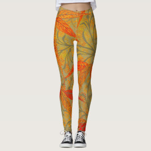 Legging Terthy Bamboo Art Vintage Impressão Orange
