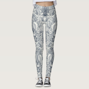Legging Tesouros de praia, conchas marinhas, caranguejo, c