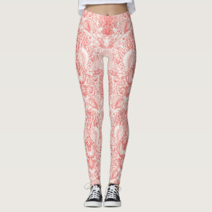 Legging Tesouros de praia em vermelho-coral