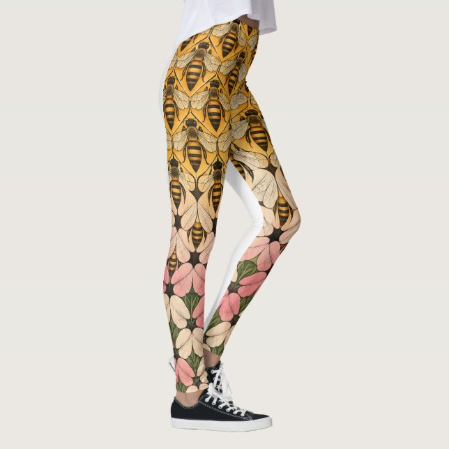 Legging Tesselaçāo de Abelha e Flor (Direita)