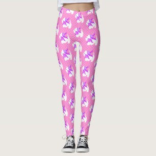 Legging Teste de Coluna Branca Popular, Rosa
