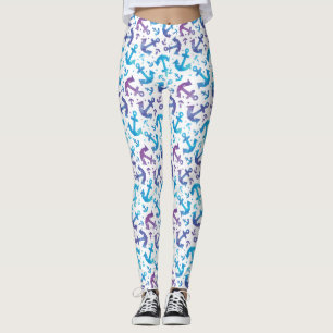 Legging Teste padrão 2 da âncora da tintura do laço