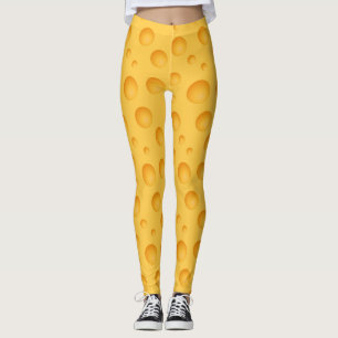 Legging Teste padrão amarelo do queijo