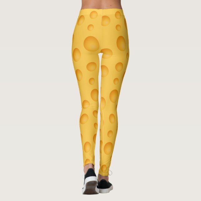 Legging Teste padrão amarelo do queijo (Verso)