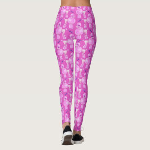 Legging Teste padrão animal da arte da aguarela