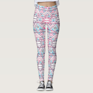 Legging Teste padrão asteca geométrico abstrato 3