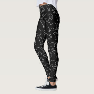 Legging Teste padrão bonito da doninha