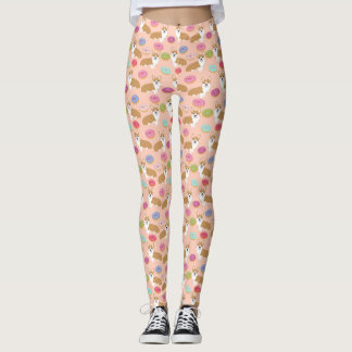Legging Teste padrão bonito do Corgi - caneleiras
