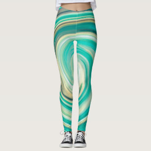 Legging Teste padrão colorido abstrato #5 do Fractal