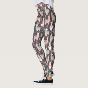 Legging Teste padrão colorido dos lamas