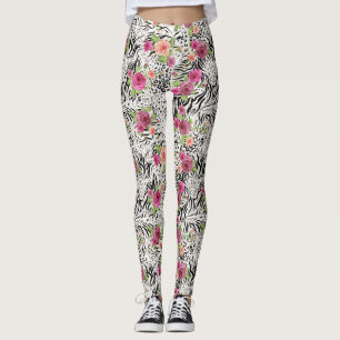 Legging Teste padrão com impressões animais