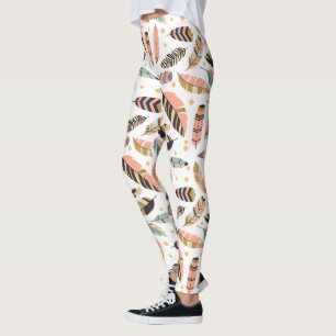 Legging Teste padrão das cócegas da pena