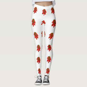 Legging Teste padrão das pimentas de pimentão vermelho