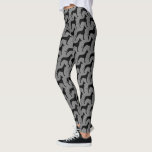 Legging Teste padrão das silhuetas de great dane<br><div class="desc">Caneleiras do divertimento para amantes de great dane</div>