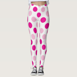 Legging Teste padrão de bolinhas cor-de-rosa