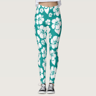 Legging Teste padrão de flor havaiano do hibiscus