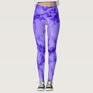 Legging Teste padrão de mármore roxo abstrato do design