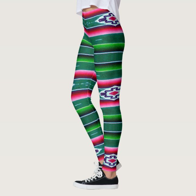 Legging Teste padrão de Sarape do mexicano (Esquerda)