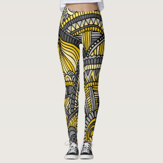 Legging Teste padrão de Zendoodle das caneleiras, do