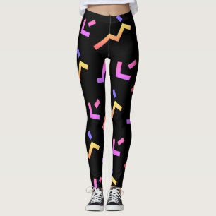 Legging teste padrão do estilo 80s em leggins