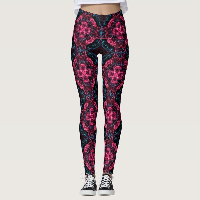 Legging teste padrão do fractal (Frente)