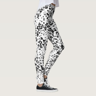 Legging Teste padrão do leopardo de neve