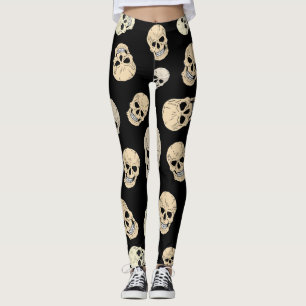 Legging Teste padrão dos crânios