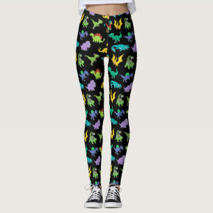 Legging Teste padrão dos dinossauros de Derpy