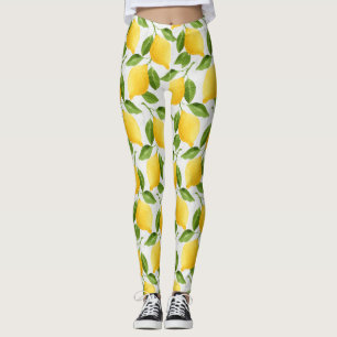 Legging Teste padrão dos limões da aguarela