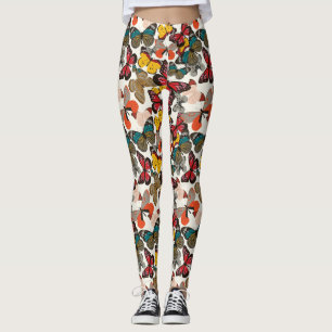 Legging Teste padrão floral retro 7