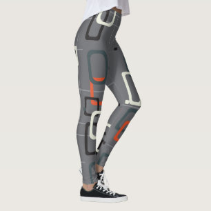 Legging Teste padrão geométrico do meio século