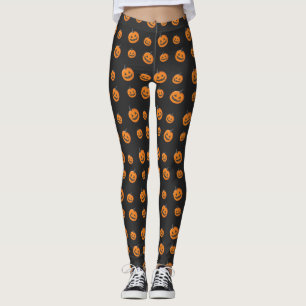 Legging Teste padrão legal do Dia das Bruxas das lanterna