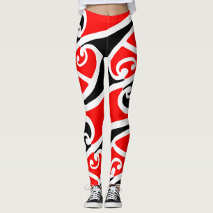 Legging Teste padrão maori 2 de Kowhaiwhai