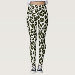 Legging Teste padrão moderno #12 da pele do leopardo