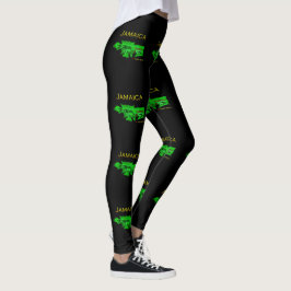 Legging Teste padrão nacional das cores de Jamaica