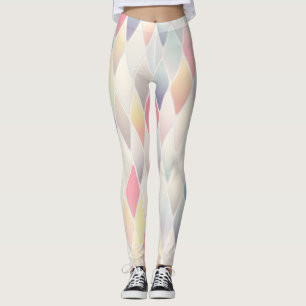 Legging Teste padrão Pastel macio dos diamantes