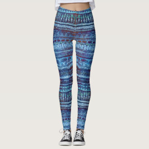 Legging Teste padrão tribal do abacaxi legal