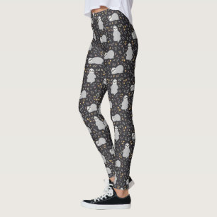 Legging Teste padrão tropical da preguiça do bebê
