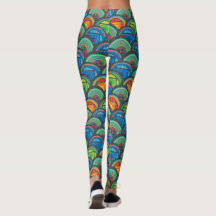 Legging Têxteis Africanos Vibrantes: Misturando Escalas de