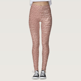 Legging Têxteis em Rosa Dourados