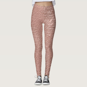 Legging Têxteis em Rosa Dourados
