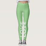 Legging Texto Clássico Monocromático do Love Sage<br><div class="desc">Personalizável com seu texto. Por favor,  escreva em BONÉS.</div>