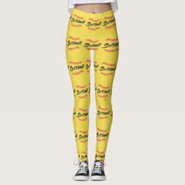 Legging Texto do Softball e Suposições