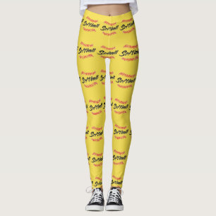 Legging Texto do Softball e Suposições