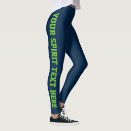 Legging Texto do Verde limão Personalizado das Legendas do