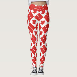 Legging Texto Personalizado CANADÁ EXECUTE SEU PRÓPRIO Sin