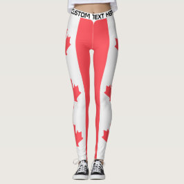 Legging Texto Personalizado Canadá Futebol