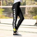 Legging Texto Personalizado da Bola Amarela legal de Leggi<br><div class="desc">As leggings perfeitas para os entusiastas de picleball. Leggings de alta qualidade com a palavra PICKLEBALL e uma bola amarela em cada lado. Divertido para jogos sociais casuais ou jogos de torneio - mude facilmente a cor de fundo para corresponder às cores do seu clube/equipe. Basta clicar em personalizar e...</div>